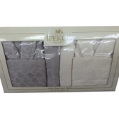 Комплект халати за баня с кърпи 6 части Dilay IPEKCE - Thumbnail 4