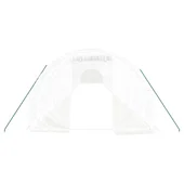 Оранжерия със стоманена рамка бяла 66 м² 22x3x2 м - Thumbnail 3