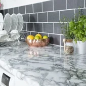 Самозалепващо фолио Marmi Weiss 67.5 см D-C-FIX - Thumbnail 2