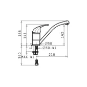 Смесител за кухня графит Modo PYRAMIS - Thumbnail 2