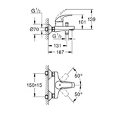 Смесител за вана/душ Start Curve GROHE - Thumbnail 2