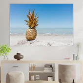 Ананас на пясъка - картина пано за стена - Thumbnail 1