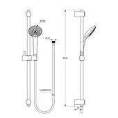 Душ комплект с тръбно окачване YS35115 FORMA VITA - Thumbnail 2