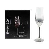 Комплект от 6 чаши за вино 235 мл Преливащ металик - Thumbnail 2