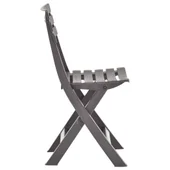 Сгъваеми градински столове, 2 бр., пластмаса, мока - Thumbnail 4