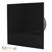 Вентилатор за баня ММ-P  ф100т, с клапа 06, стъкло, прав - черен - Thumbnail 1