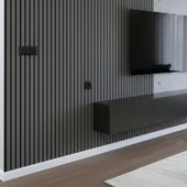 Акустичен панел от MDF 60x275 см Антрацит - Thumbnail 4