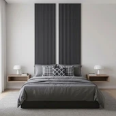 Акустичен панел от MDF 60x275 см Антрацит - Thumbnail 5