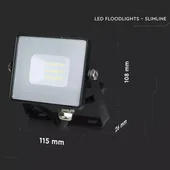 LED прожектор 10 W 6400 К черен Samsung чип SMD V-TAC - Thumbnail 4