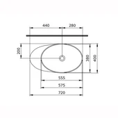 Мивка за баня Vessel 56x39 см BOCCHI - Thumbnail 2