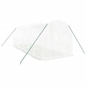 Оранжерия със стоманена рамка бяла 12 м² 6x2x2 м - Thumbnail 2