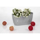 Сандък за цветя 30x14.5x15 см сив Yakamoz KARASU - Thumbnail 2
