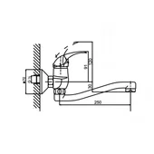 Стенен смесител за кухня Оливия INTER CERAMIC - Thumbnail 2