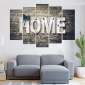 Декорация HOME с пеперуда - картина пано за стена - Thumbnail 3