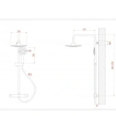 Душ система с термостатен смесител 6221 NEW + подарък смесител Тиана 1390091 INTER CERAMIC - Thumbnail 5