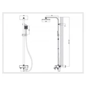 Душ система Ясмина Black INTER CERAMIC - Thumbnail 3