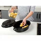 Емайлирана овална тава с капак 37 см NAVA - Thumbnail 8