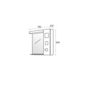 Горен шкаф за баня с LED осветление Дея TRIANO - Thumbnail 5