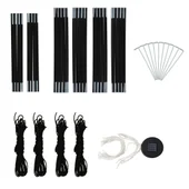 Парти шатра 3,6x3,6x2,3 м с LED светлини - синя - Thumbnail 8