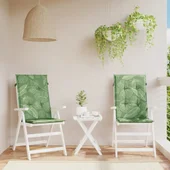 Възглавници за столове  2 бр на зелени листа текстил - VL361265 - Thumbnail 1