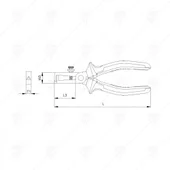 Клещи заголвачки VDE 160мм 6" Е25-11 CETA-FORM - Thumbnail 2