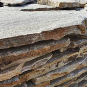 Настилка от едри плочи от Сребрист гнайс Металик - Thumbnail 3