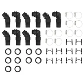 Соларни нагреватели за басейни 5 бр 75x75x36 см HDPE алуминий - Thumbnail 7