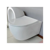 Стенна тоалетна чиния Rimless Deep QUARTER BATH - Thumbnail 2