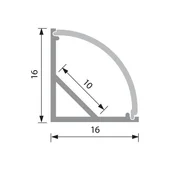 Алуминиев профил за LED ленти 2 метра VIVALUX - Thumbnail 2