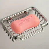 Алуминиева решетъчна сапунерка кош  АСТИ 209 с размери 20х20х10 см - Thumbnail 1