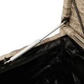 Градинска пейка за съхранение с възглавница Бежова поли ратан - VL4104215 - Thumbnail 10