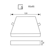 LED панел QUADRA LED - 18W - 1800LM - БЯЛ - 4000K - Thumbnail 2