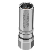 Магнитна вложка за автомобилни свещи 1/2" 14 мм 12-стенна GROSS - Thumbnail 2