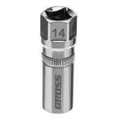 Магнитна вложка за автомобилни свещи 1/2" 14 мм 12-стенна GROSS - Thumbnail 1