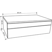 Плот за баня Габина 80х20х46 см лешников дъб INTER CERAMIC - Thumbnail 3