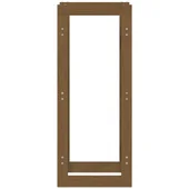 Поставка за дърва за огрев меденокафява 41x25x100 см бор масив - Thumbnail 5