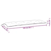 Възглавници за градински пейки 2 бр розови 150x50x7 см плат - VL361714 - Thumbnail 9