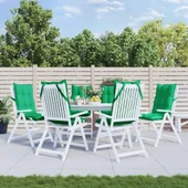 Възглавници за стол с висока облегалка 6 бр зелени Оксфорд плат - VL377619 - Thumbnail 1