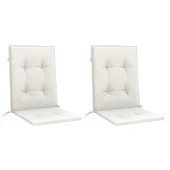 Възглавници за столове 2 бр меланж кремави 100x50x4 см плат - VL4002451 - Thumbnail 3