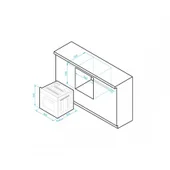 Фурна за вграждане черно стъкло 60AΠ 1012 PYRAMIS - Thumbnail 2