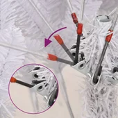 Коледна елха със стойка - бяла - 240 см - Thumbnail 3