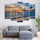 Красив океански залез - картина пано за стена - Thumbnail 3