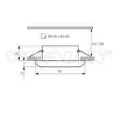Луна квадратна мат/хром 12V VIVALUX - Thumbnail 2