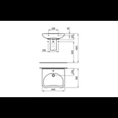 Мивка за баня -  B-libero - 64 см - Thumbnail 2