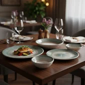 Порцеланов сервиз за хранене 24 части Морски пейзаж TOPRAKSAN - Thumbnail 9