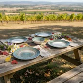 Порцеланов сервиз за хранене 24 части Морски пейзаж TOPRAKSAN - Thumbnail 4