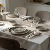 Порцеланов сервиз за хранене 24 части Морски пейзаж TOPRAKSAN - Thumbnail 3