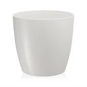 Саксия с дренаж 21.8x19.5x15 см 7.4 л бяла SERINOVA - Thumbnail 1