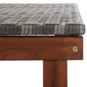 Шезлонг, полиратан и акация масив, сив - Thumbnail 7