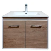 Шкаф за баня с мивка - Рим - кафяв - FORMA VITA - Thumbnail 1